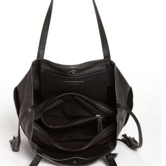 Michael Kors Ashbury Leather Tote Bag with Tassels and Gold Logo Trim - Picture 5 of 6